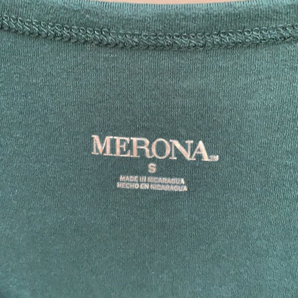 {Merona}Sz S Pine Green Vneck T-shirt - Picture 2 of 4